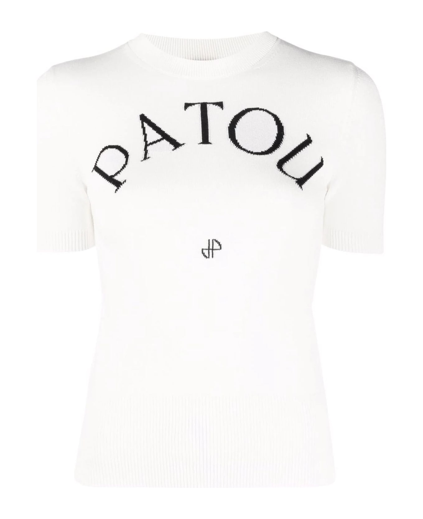 Patou White Organic Cotton Blend Sweater - White