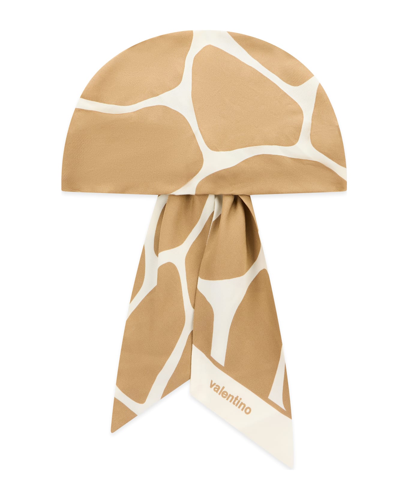 Valentino Garavani Printed Silk Headband - Beige