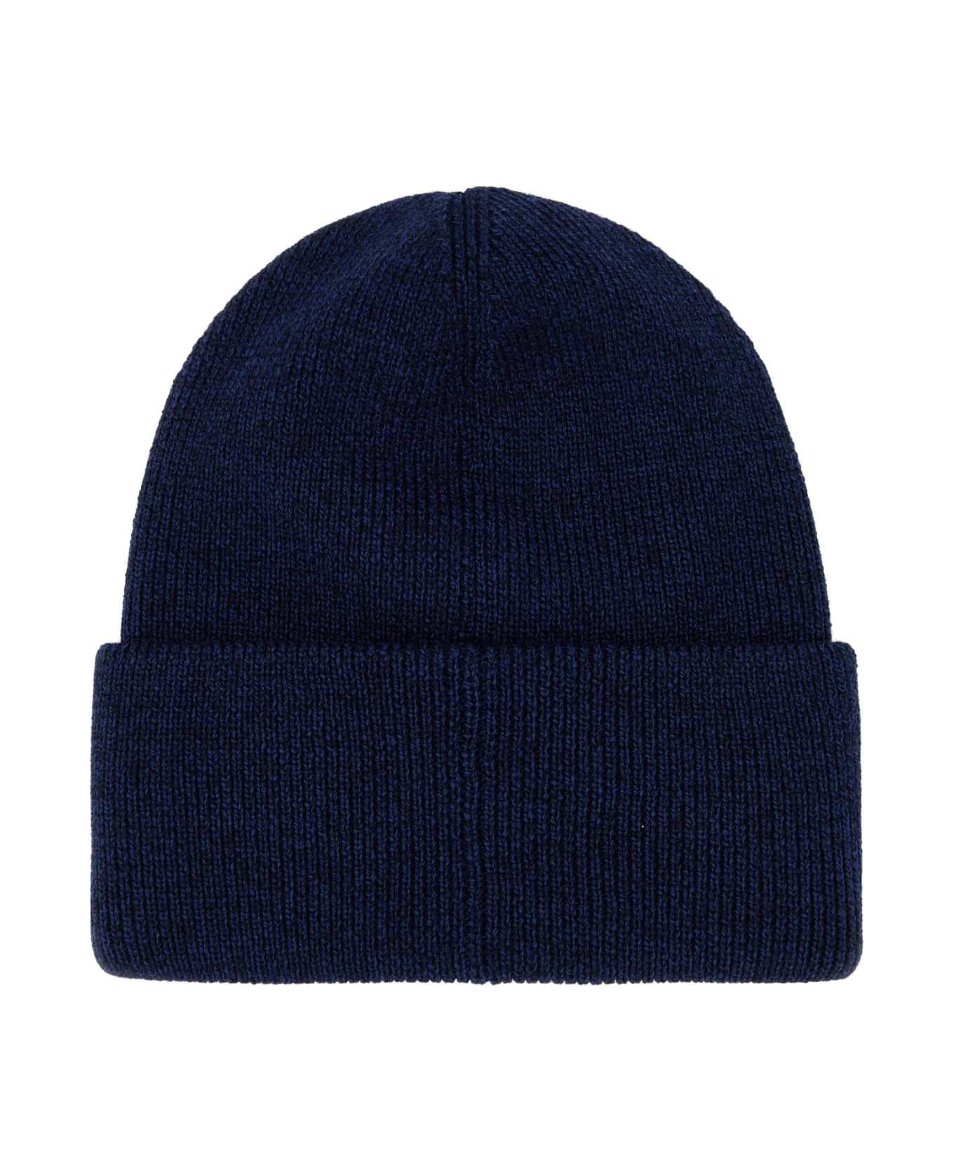 Canada Goose Navy Blue Wool Arctic Beanie Hat - NAVYHEATHER