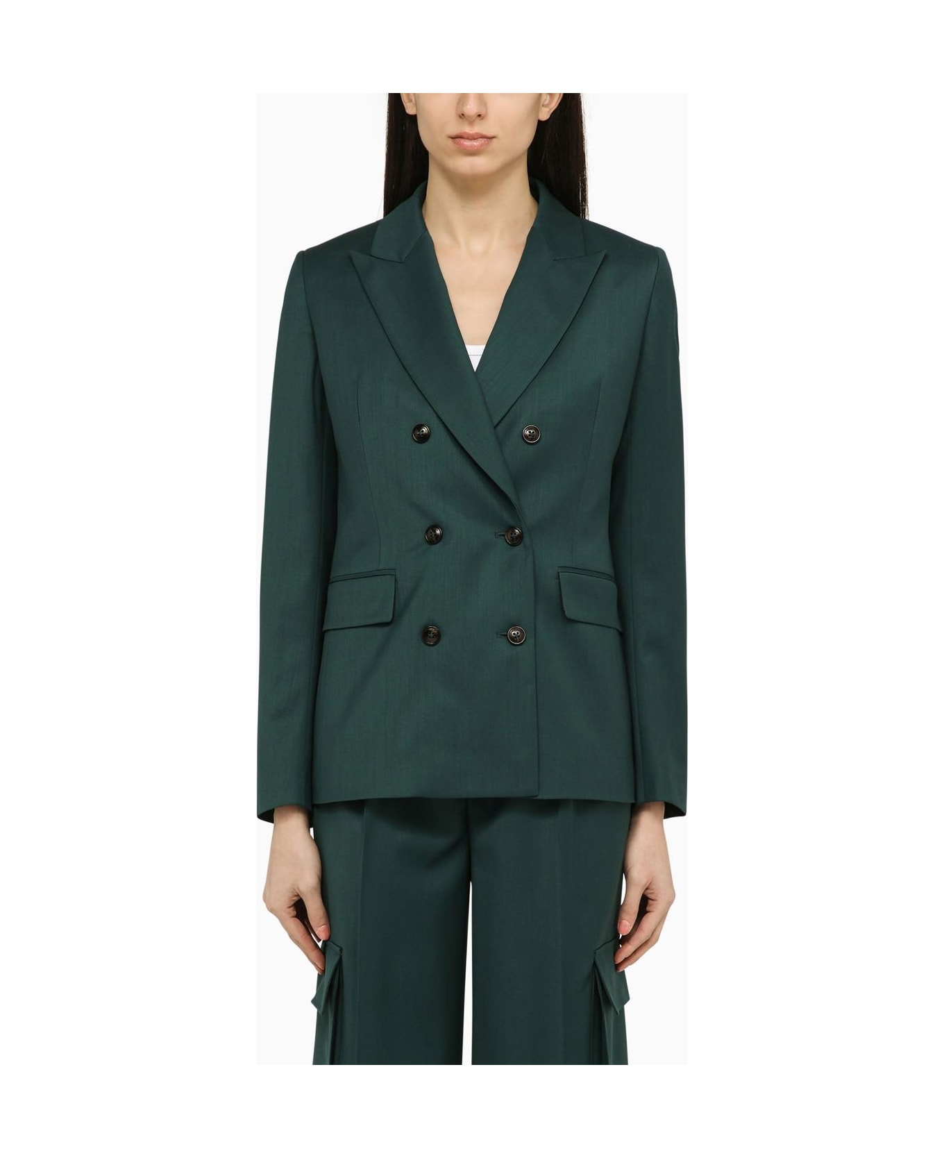AMIRI Forest Green Double-breasted Jacket In marineblauw - GREEN