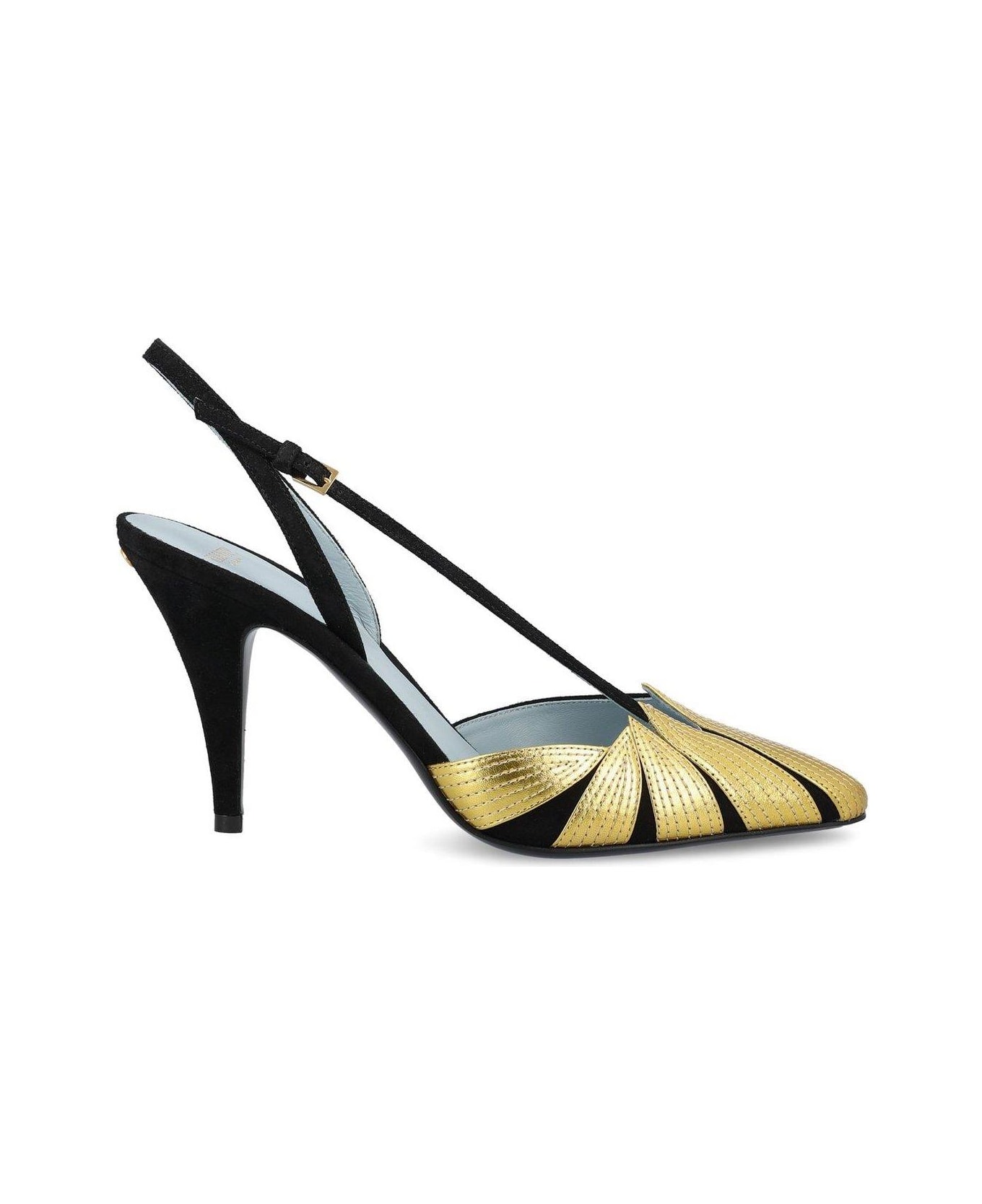 Valentino Garavani Foliefoliage Color-block Pumps - NERO/OLD	GOLD