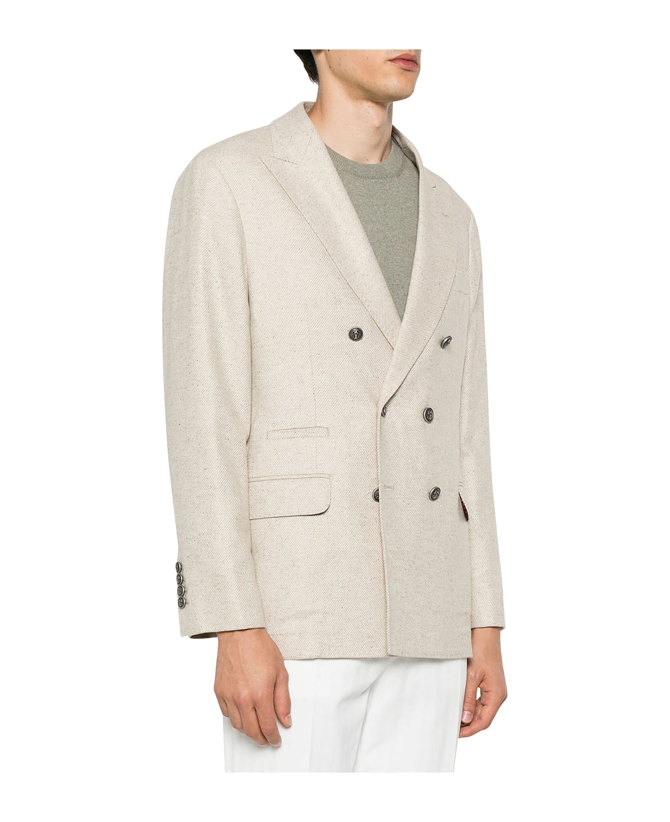 Brunello Cucinelli Double-breasted Blazer - Nude & Neutrals