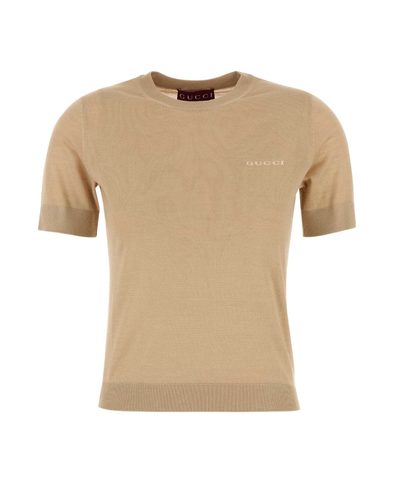 Gucci Beige Cashmere Blend Sweater - BEIGE