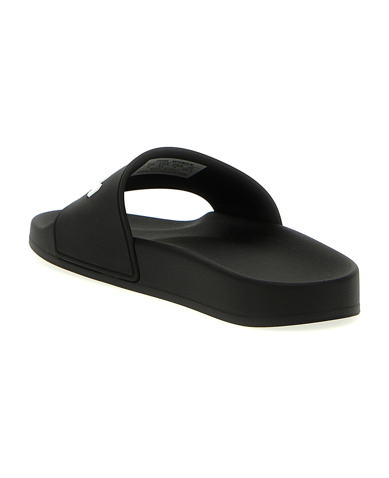 Balenciaga Pool Slide Sandal - White/Black サンダル