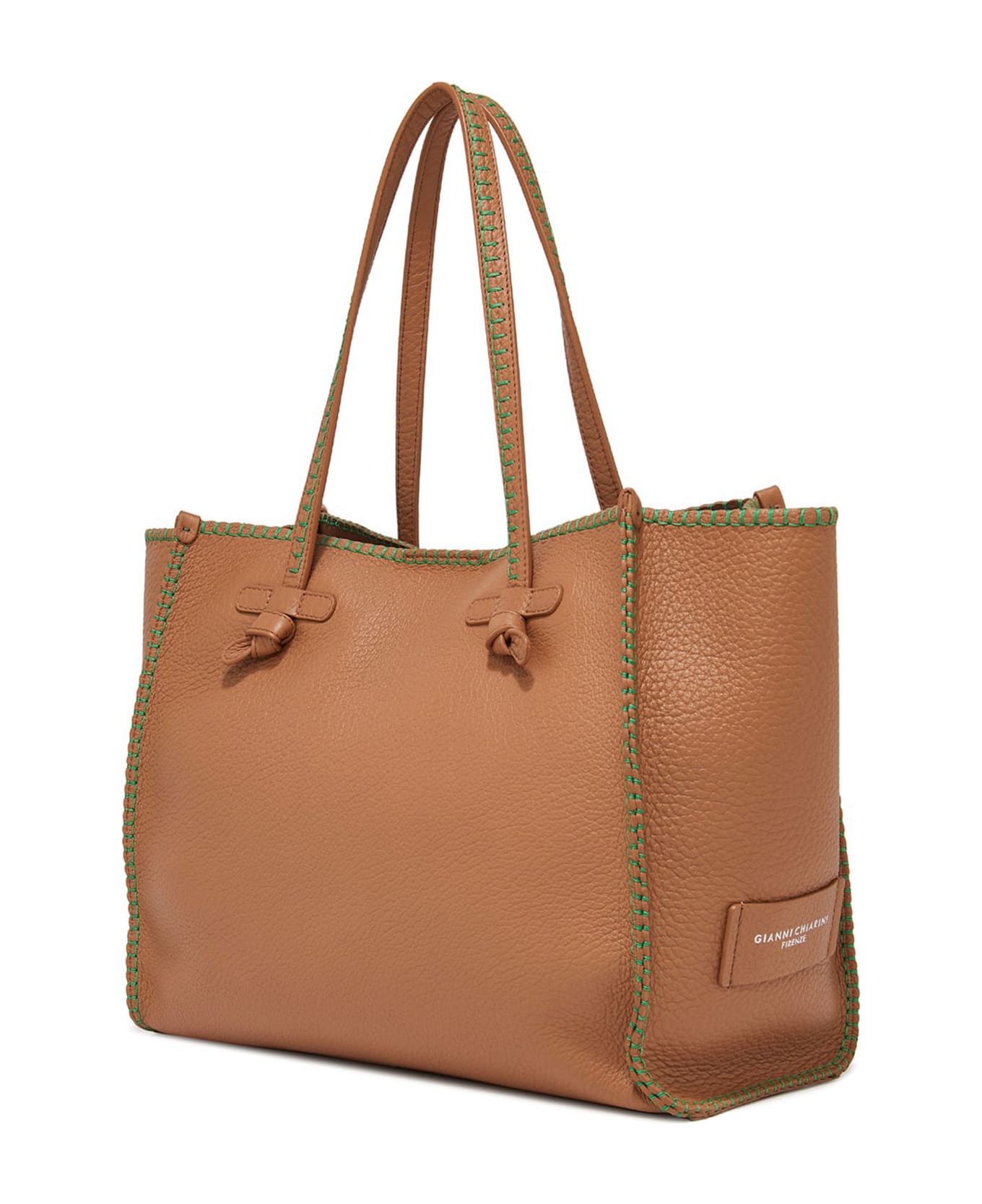 Gianni Chiarini Marcella Shopping Bag In Bubble Leather - TOFFEE