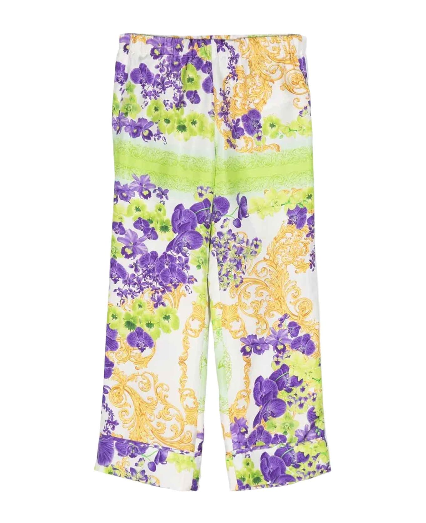 Young Versace Multicolor Trousers Unisex Kids - Bianco