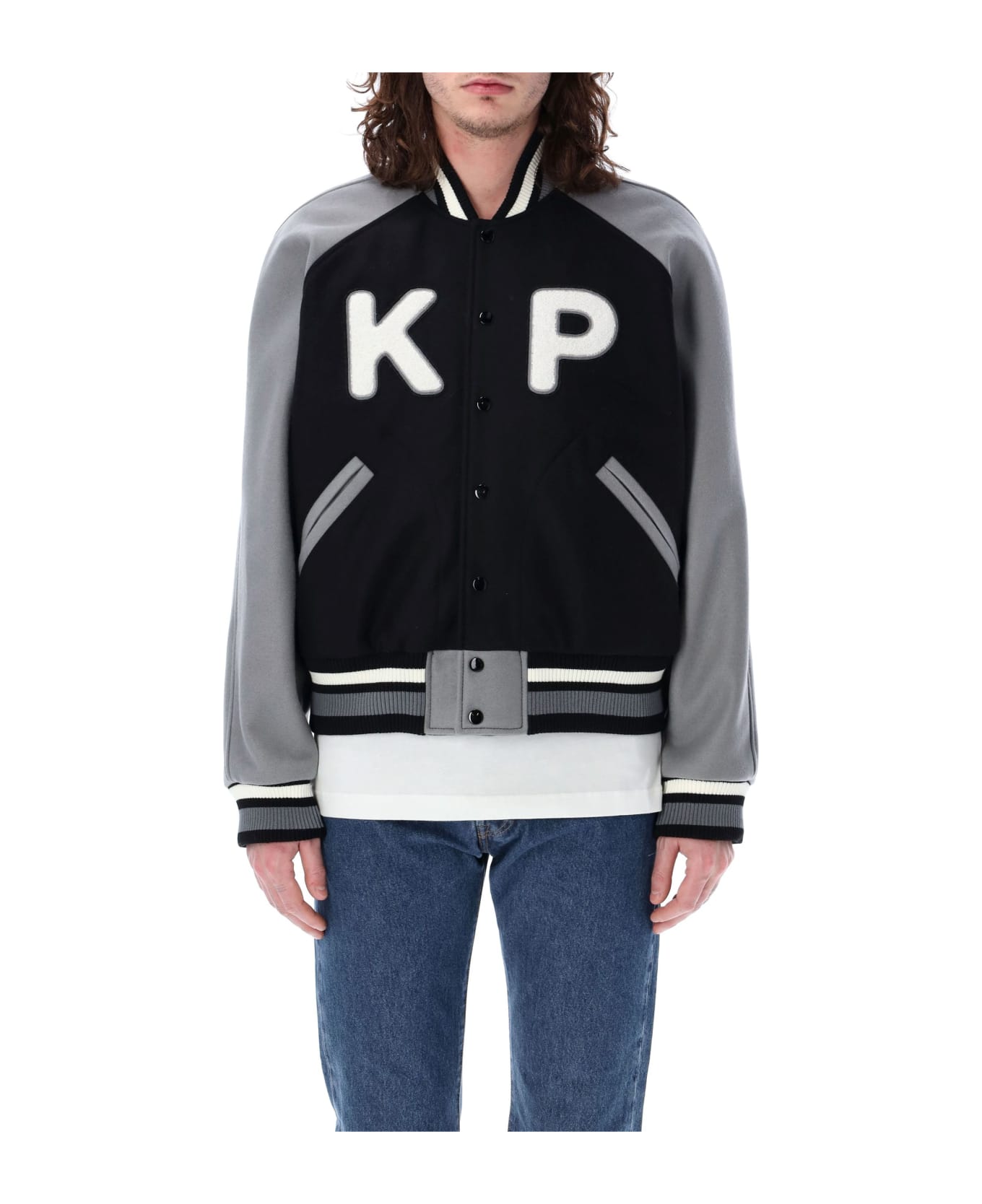 Kenzo Wool Varsity Jacket - BLACK