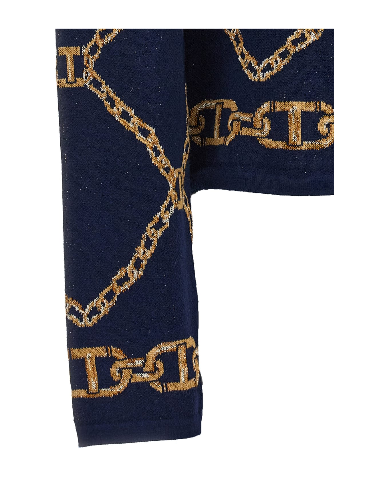 TwinSet 'chains' Cardigan - Blue ニットウェア