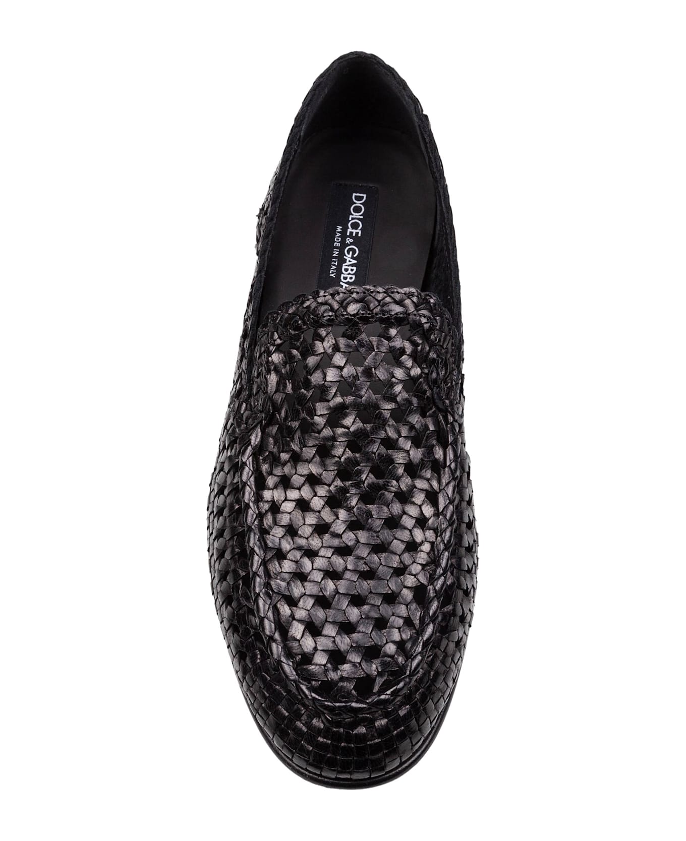 Dolce & Gabbana Slipper In Polished Goatskin Color Black - Black