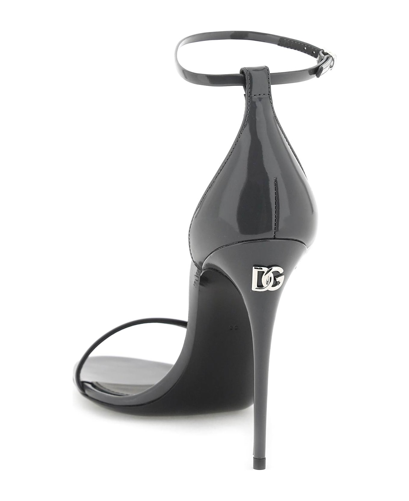 Dolce & Gabbana Patent Leather Sandals - Grigio