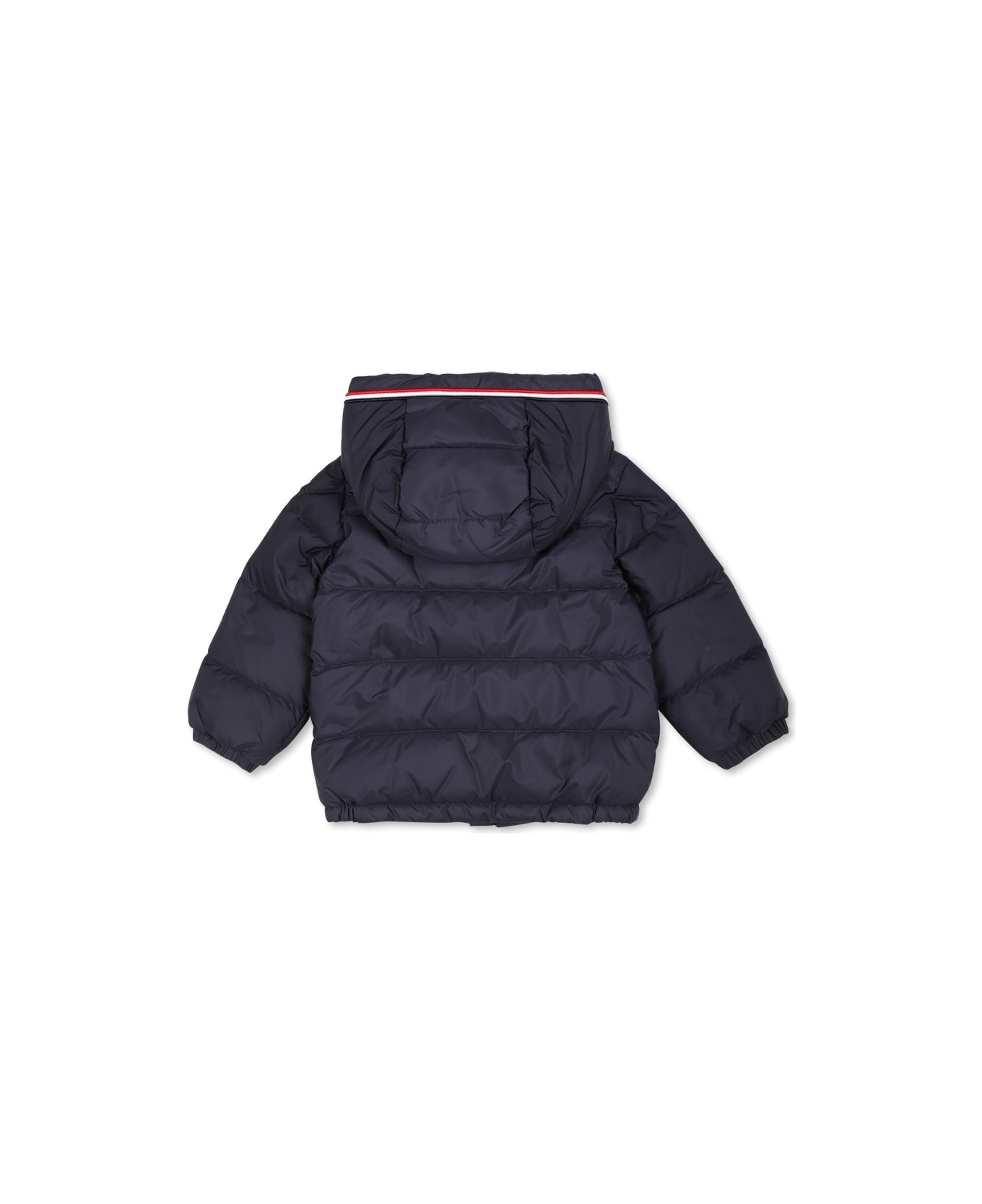 Moncler Merary Blue Down Jacket For Baby Boy With Logo - Blue