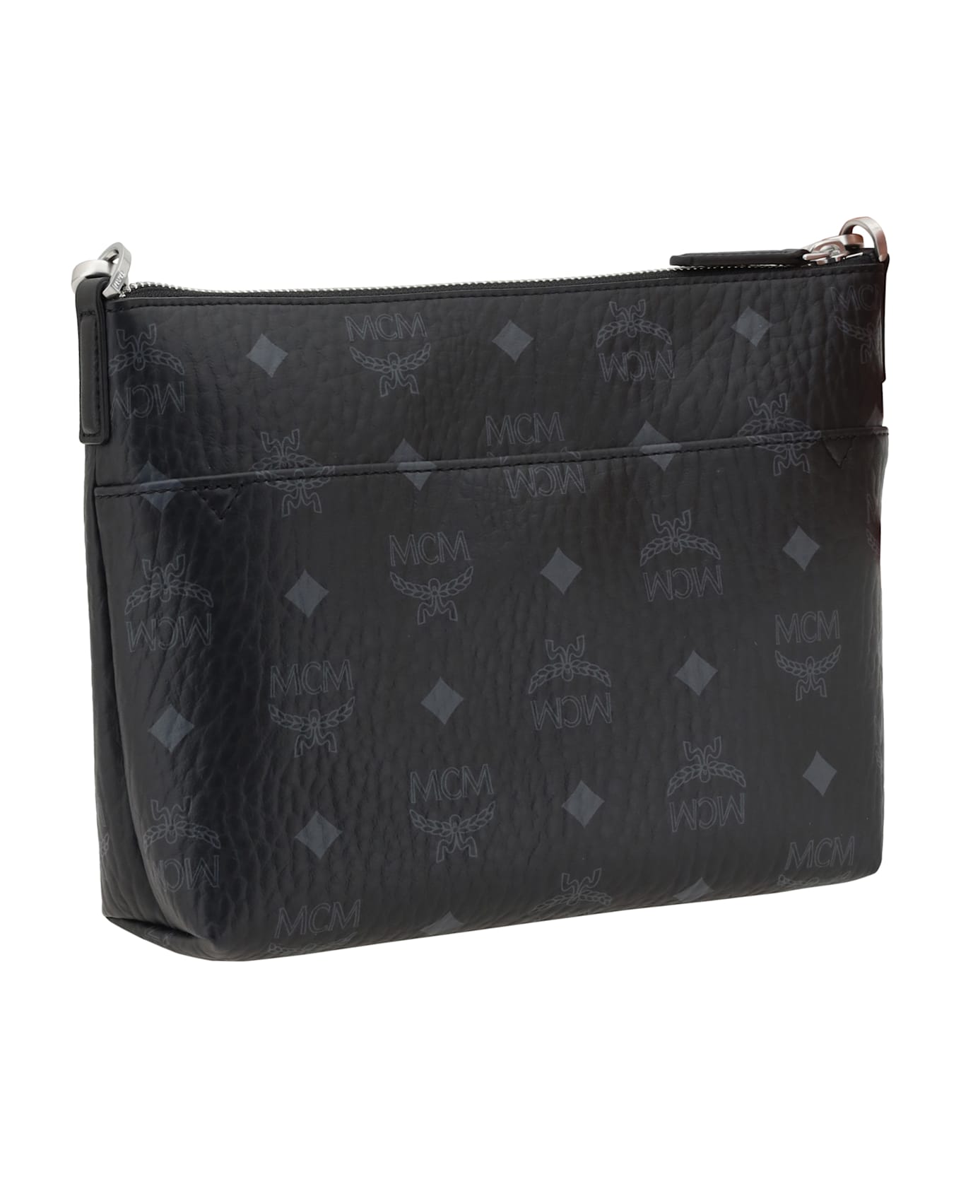 MCM Aren Visetos Shoulder Bag - Black