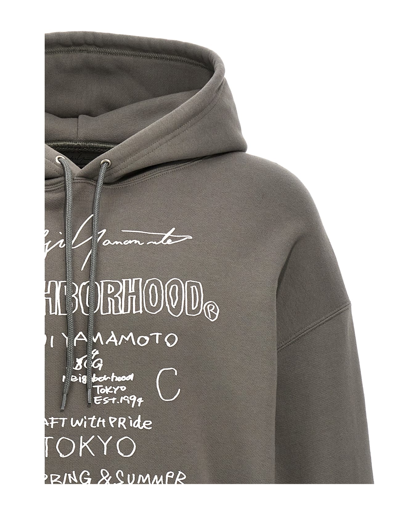 Yohji Yamamoto 'neighborhood' Hoodie - Gray フリース