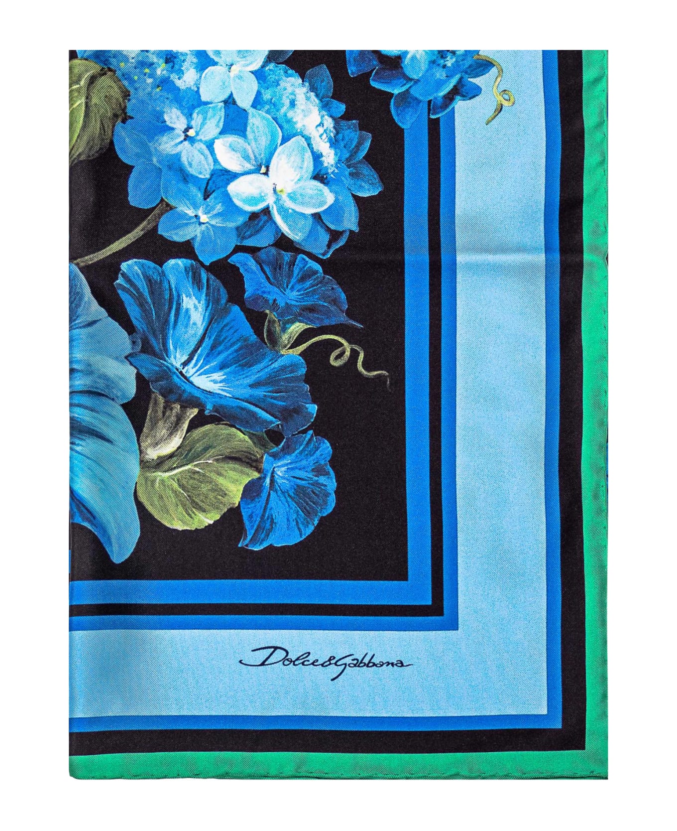 Dolce & Gabbana Scarf In Twill Campanule Flower - CAMPANULE BOR.AZZURRO スカーフ＆ストール