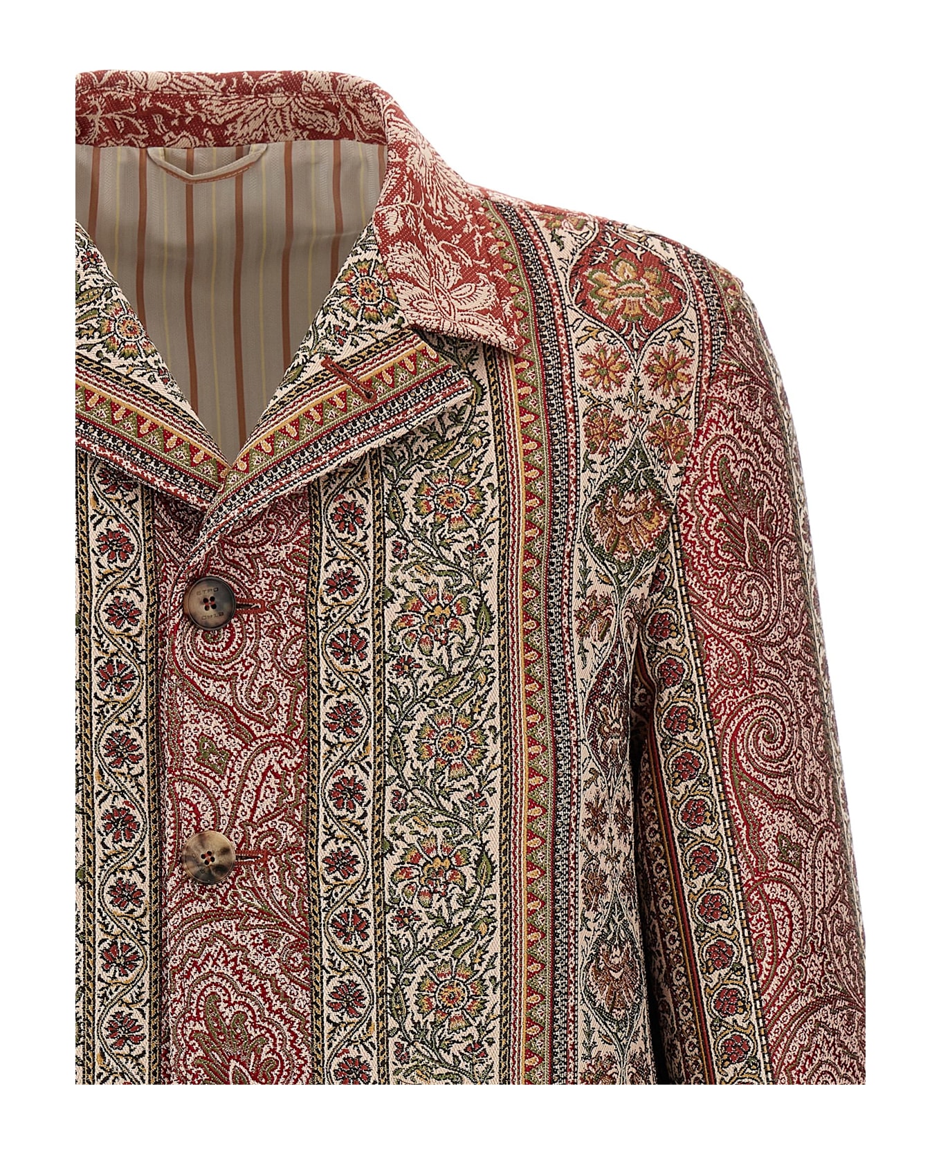 Etro Balmacaan Neck Overshirt - Multicolor