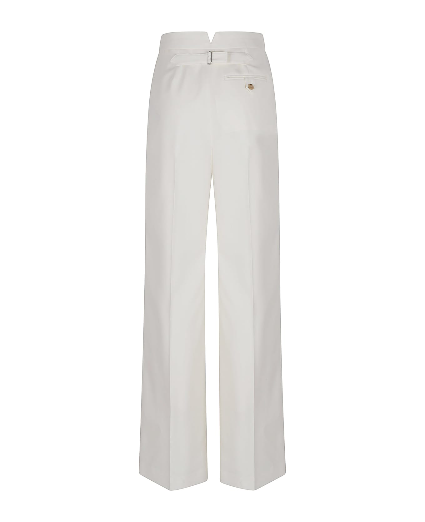 Alexander McQueen Ivory Wool Pants - Bone