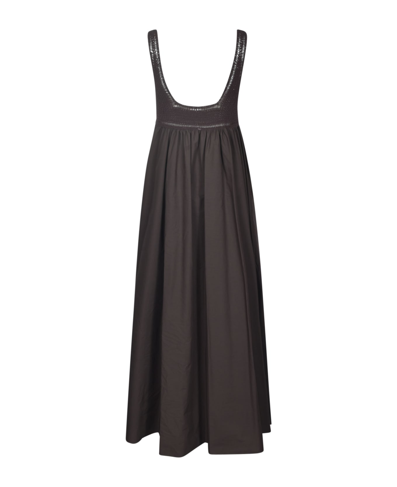 Parosh Crochet Sleeveless Dress - Brown