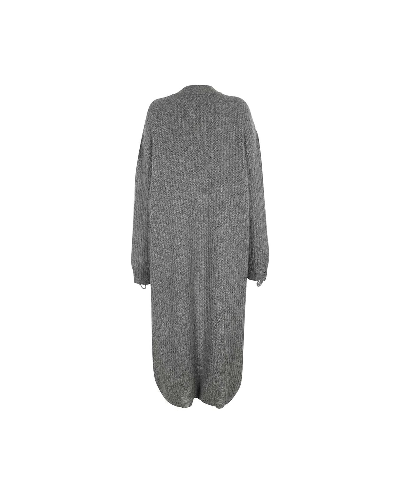 Dsquared2 Long Knitted Cardigan - heather grey カーディガン