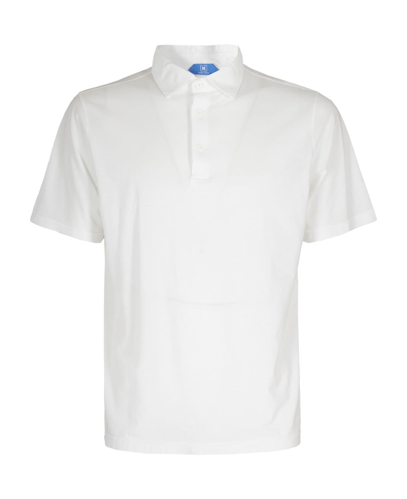 Kired M.corta Jersey Crepe` - Bianco ポロシャツ