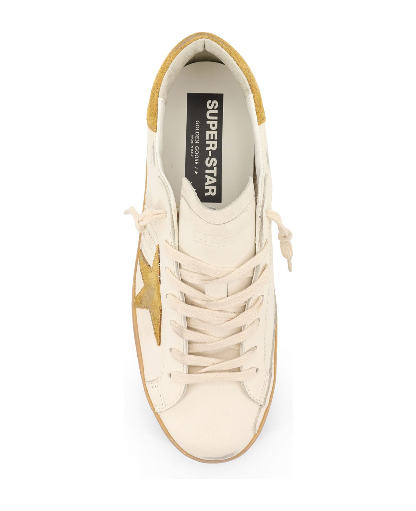 Golden Goose Super-star Classic With List Leather Sneakers - White ocra