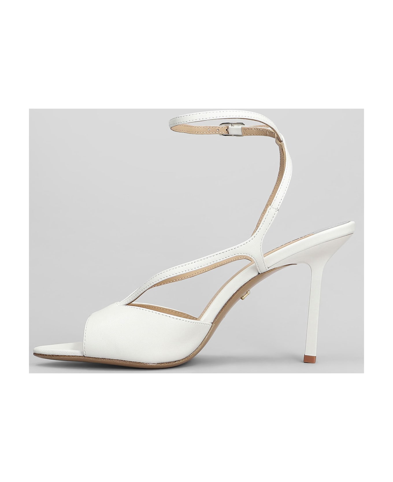 Lola Cruz Streep 95 Sandals In White Leather - white