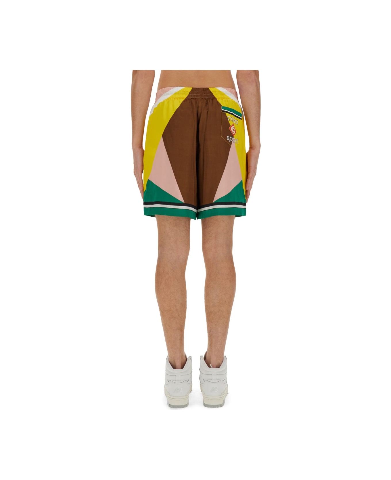 Casablanca Silk Bermuda Shorts - MULTICOLOUR