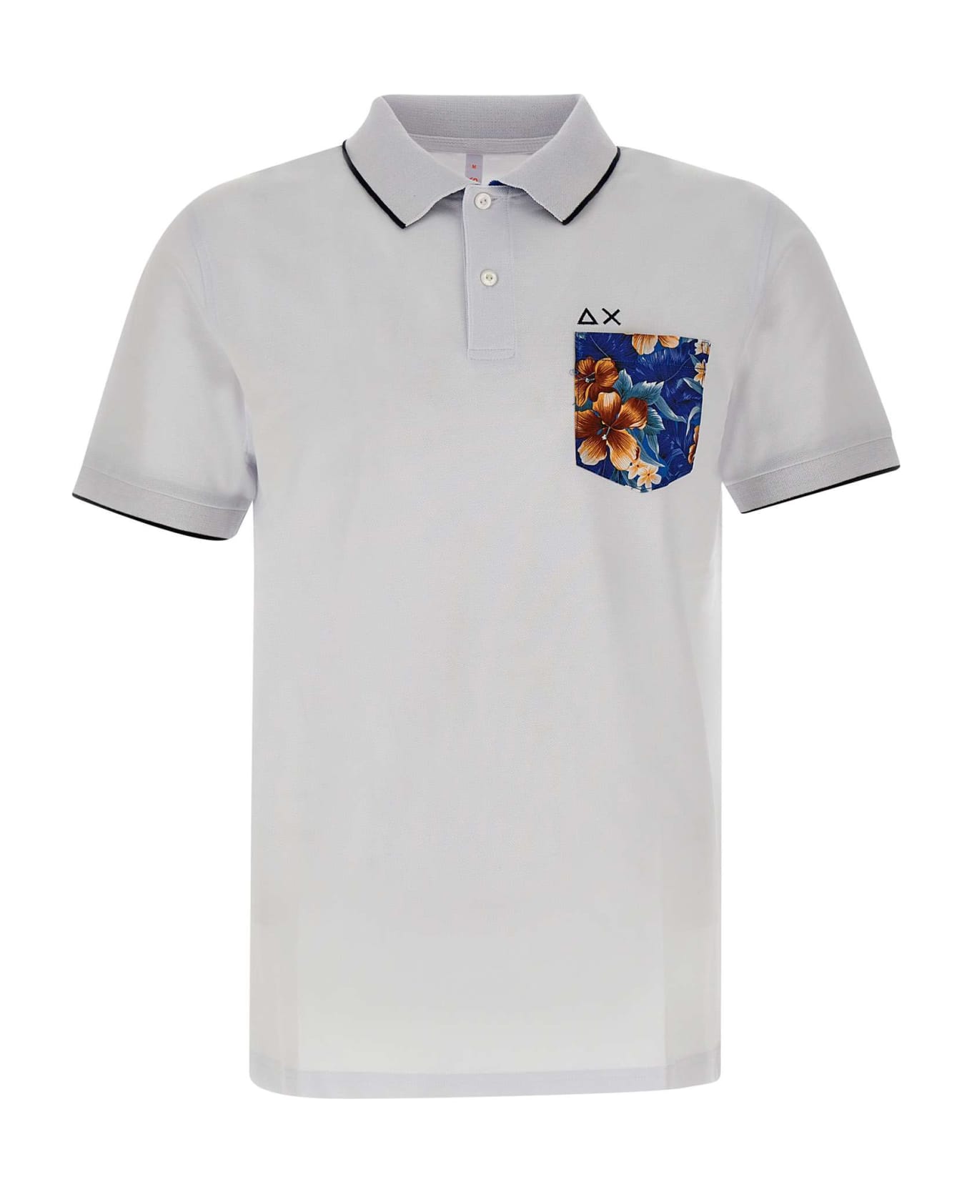 Sun 68 'print Pocket' Polo Shirt Cotton