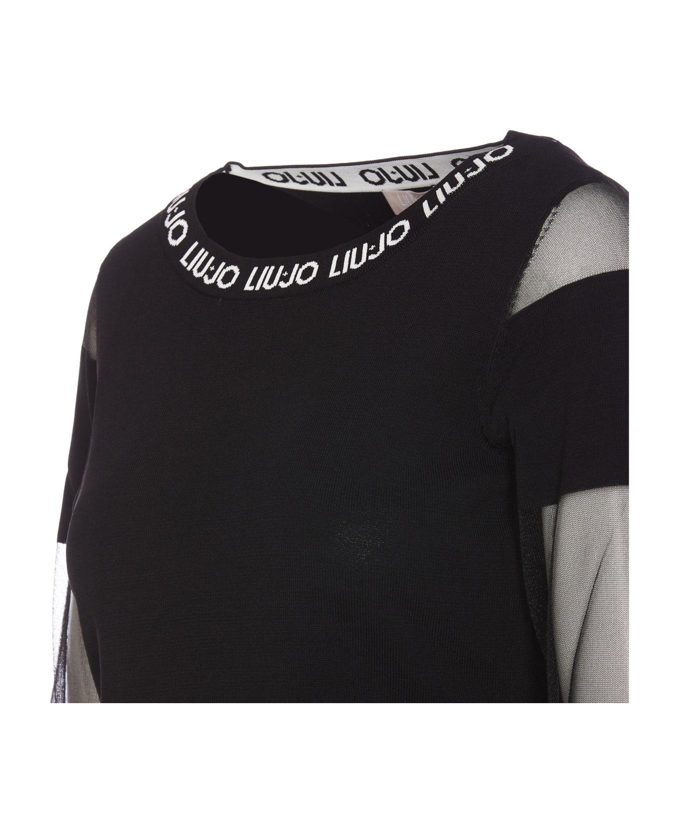 Liu-Jo Logo Sweater - Black ニットウェア
