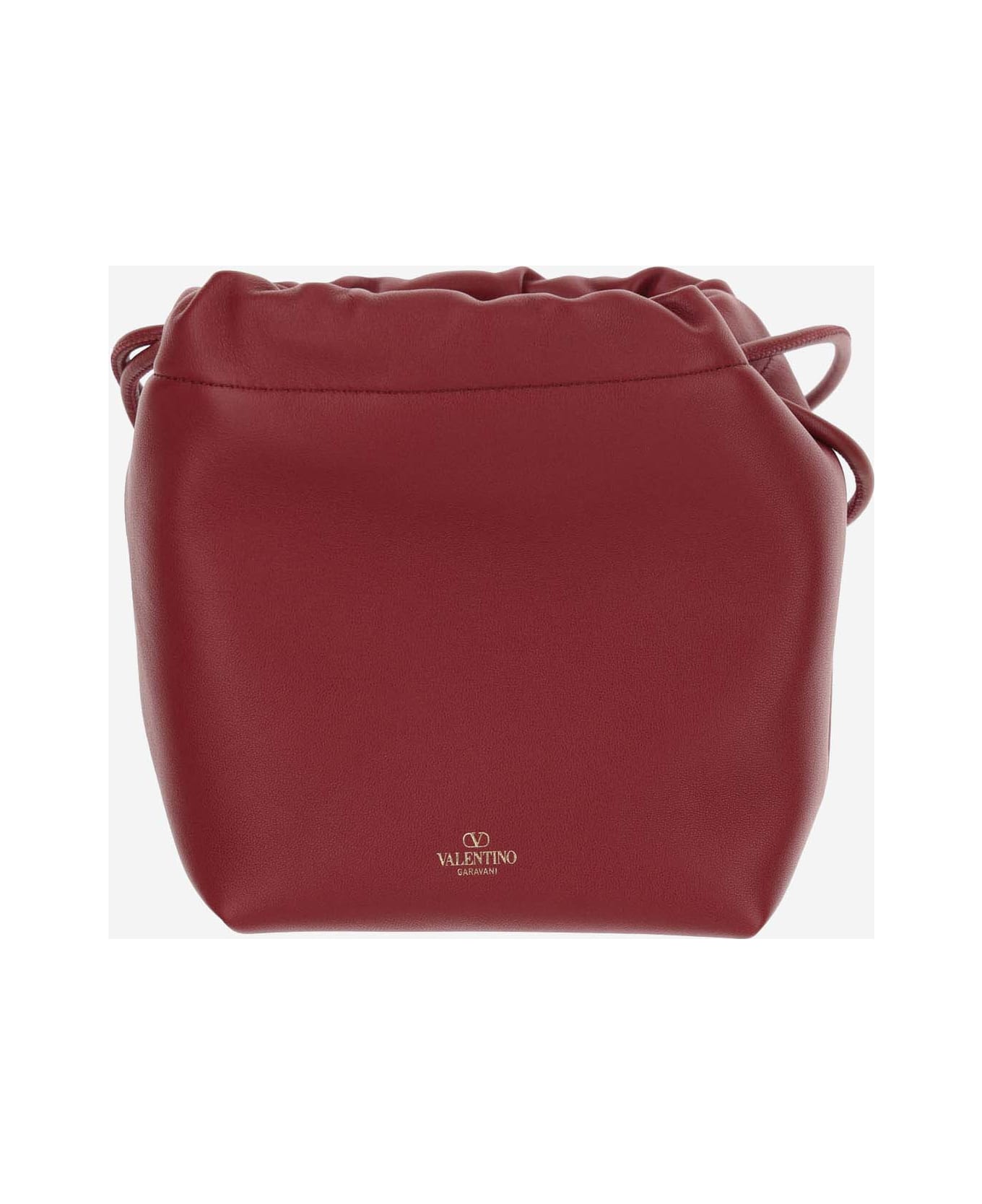 Valentino Garavani Mini Bucket Bag V-logo Pouf - Red