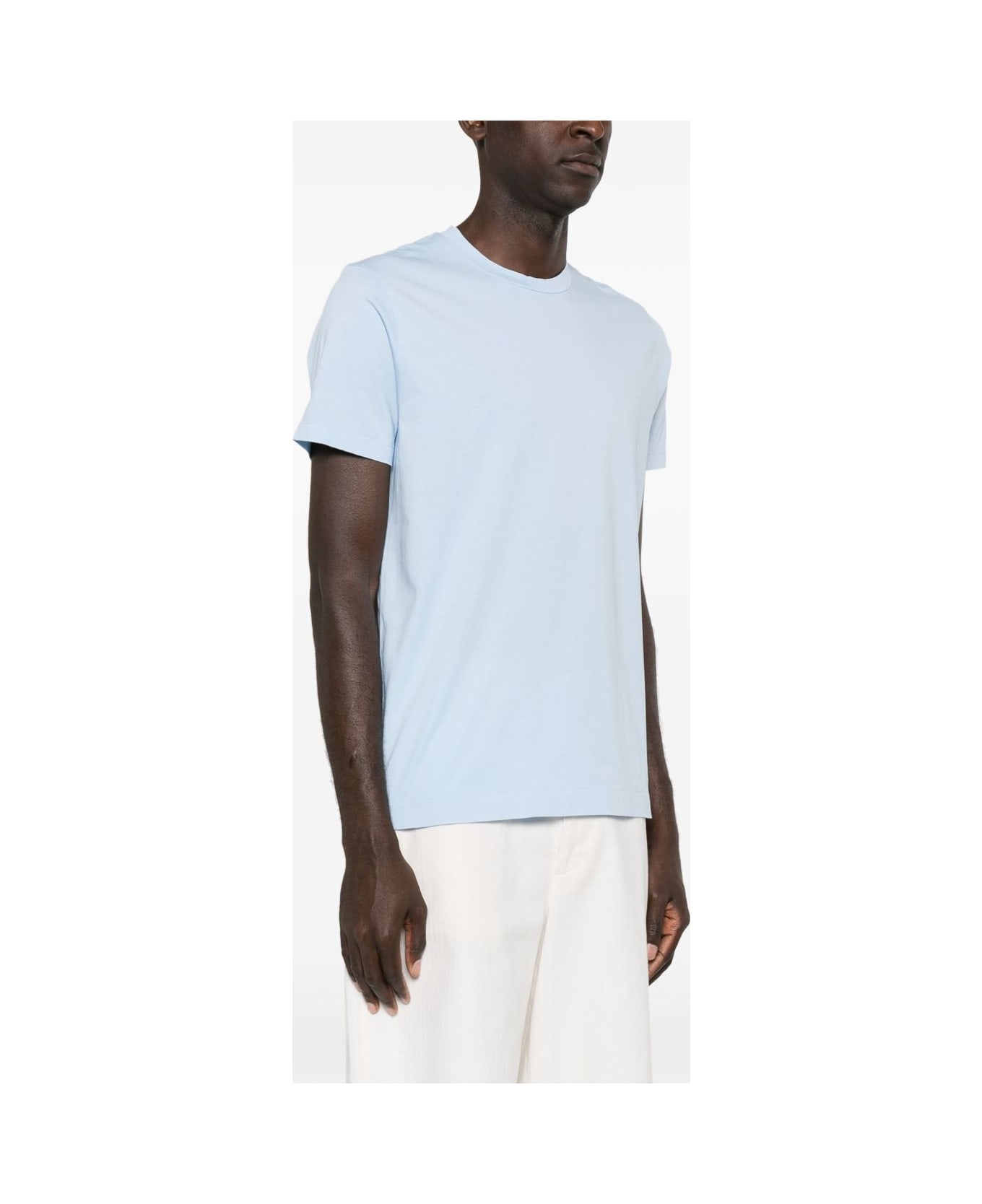 Finamore Cotton T-shirt - Clear Blue
