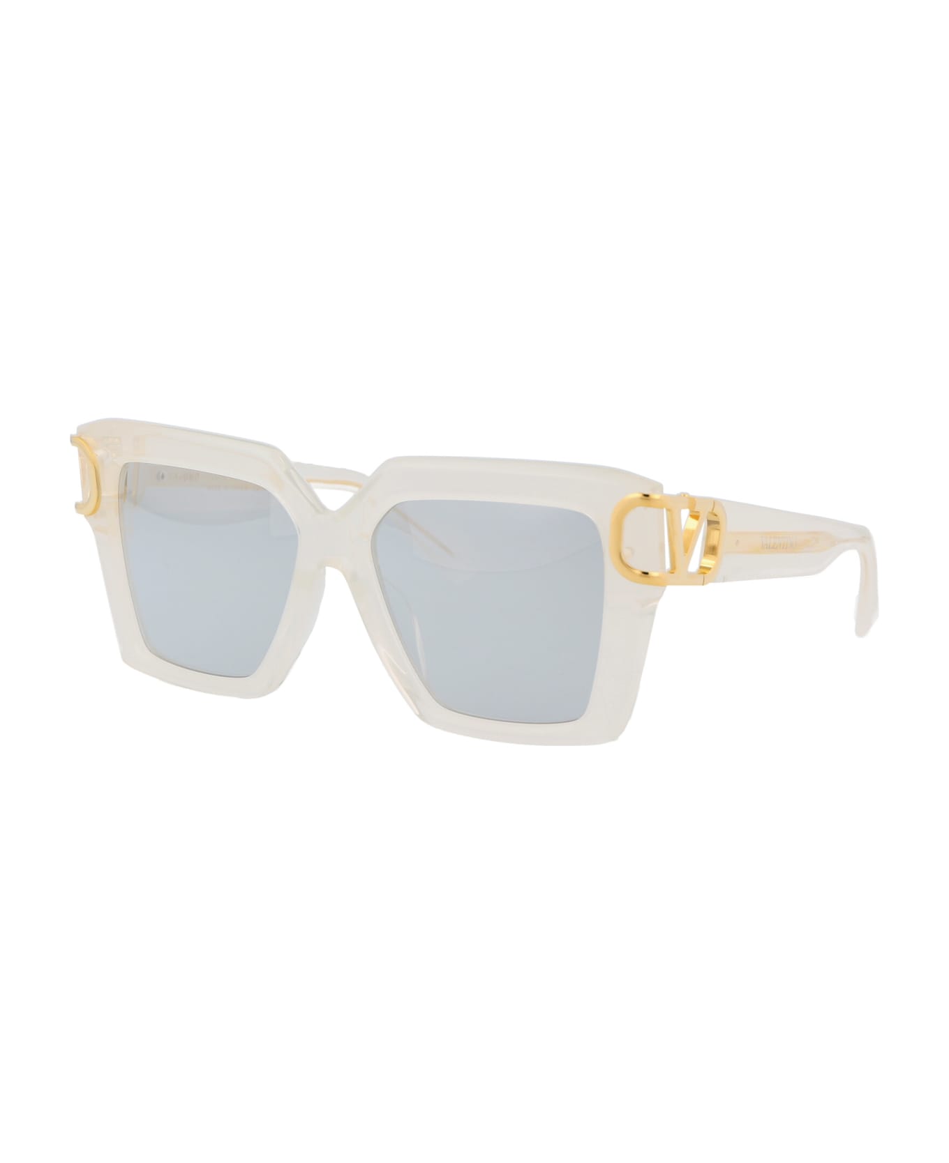 Valentino Eyewear V - Uno Sunglasses - 107C WHT - GLD