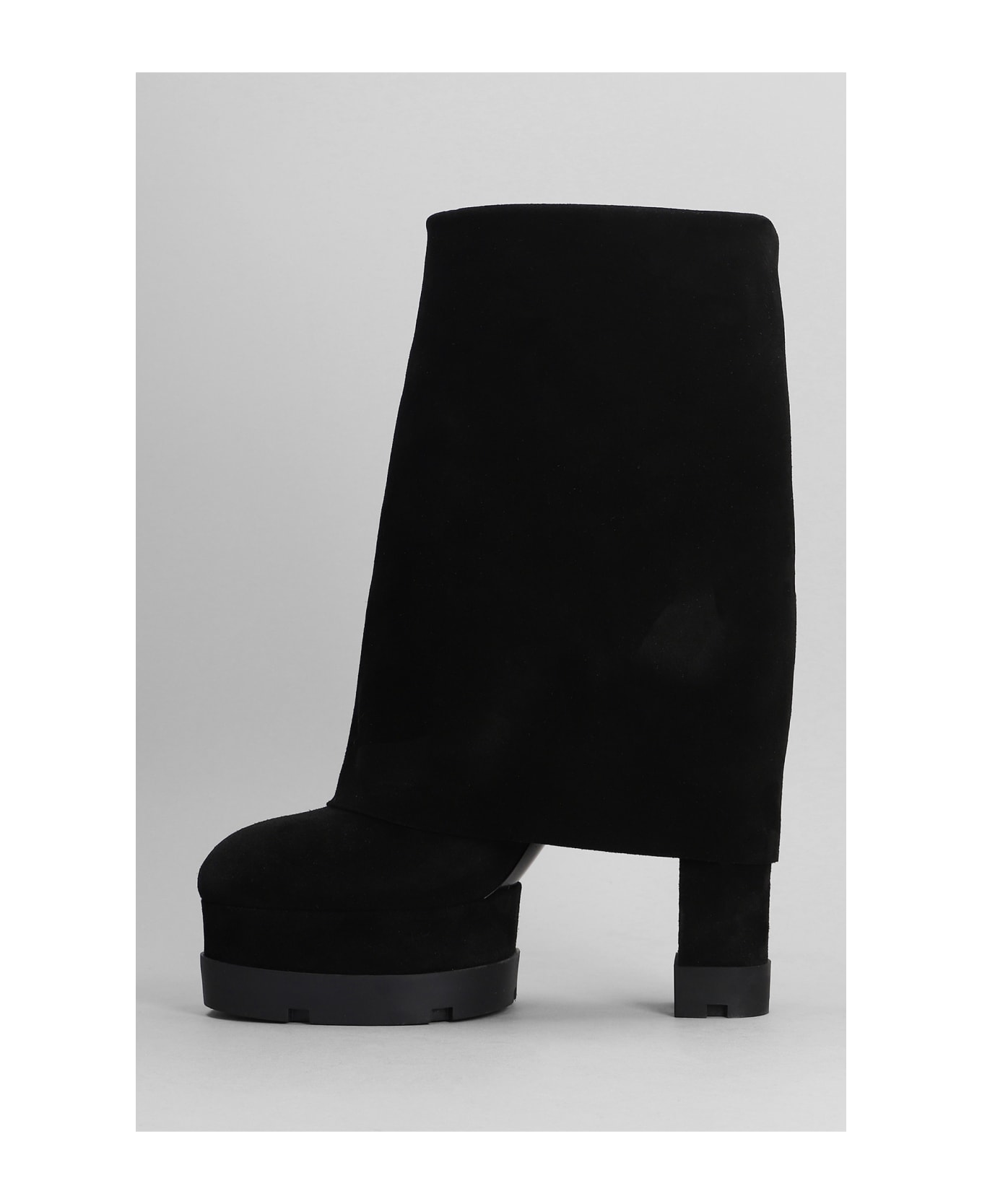 Casadei Nancy High Heels Boots In Black Suede - Black