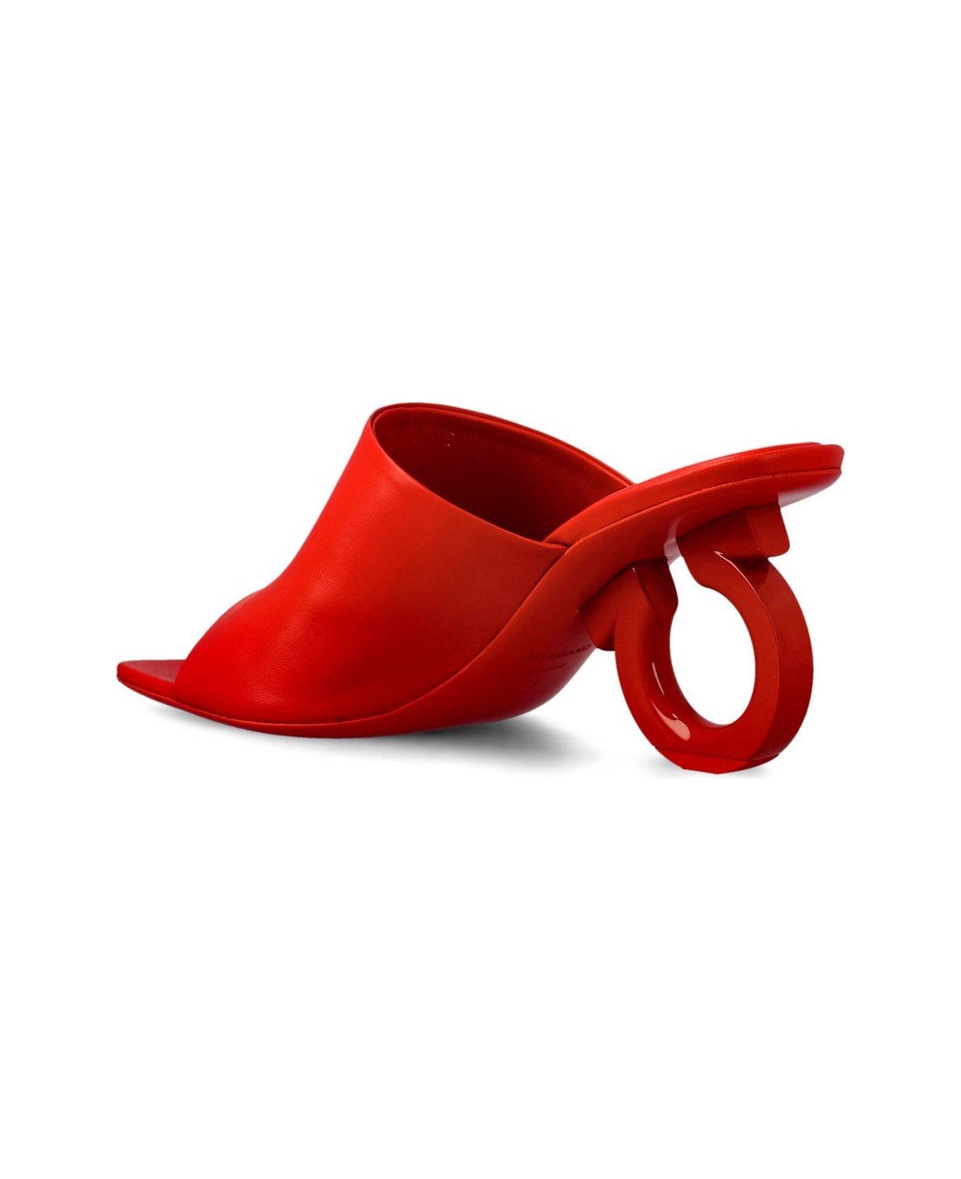 Ferragamo Sculpted-heeled Slip-on Mules - RED