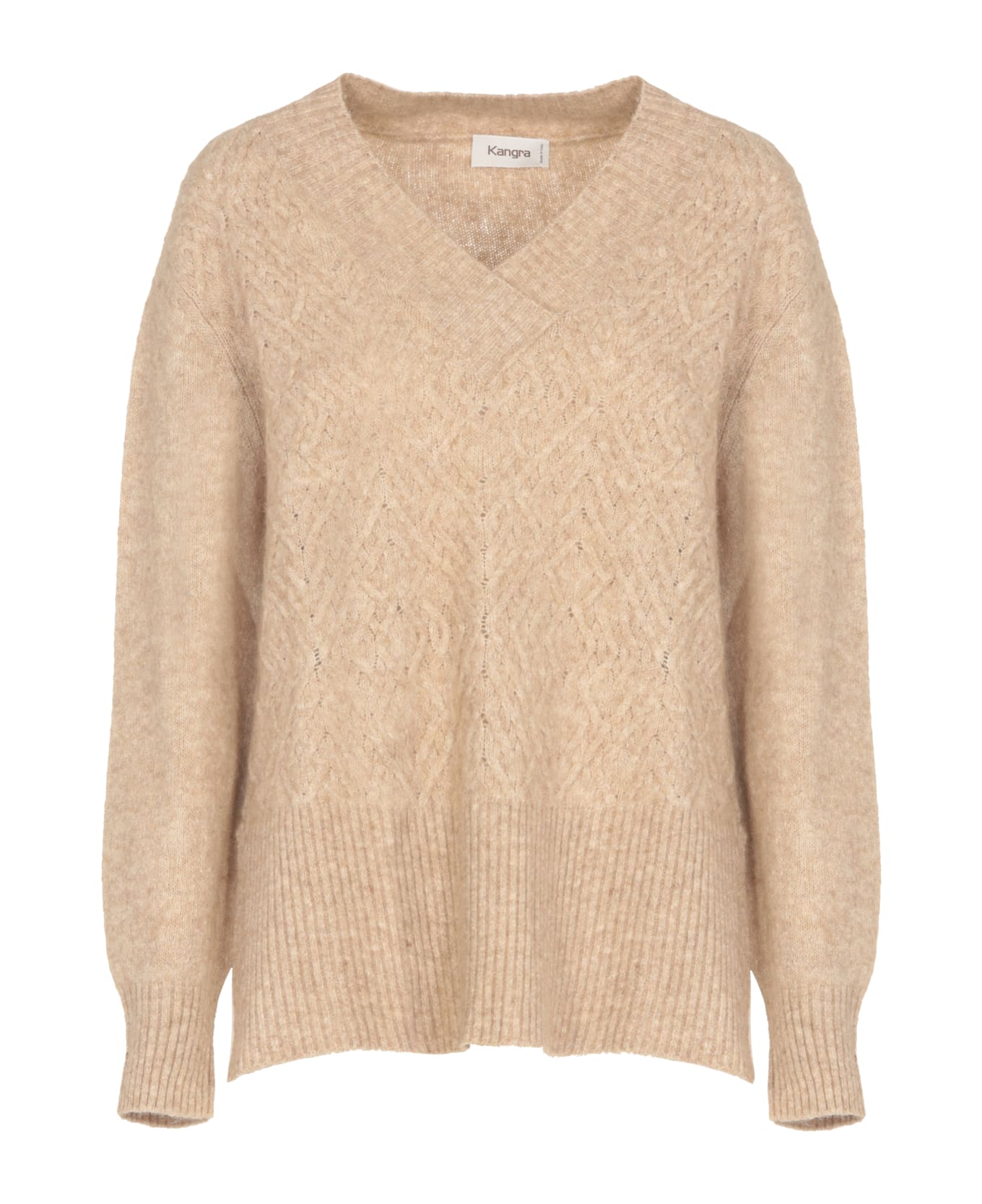 Kangra Alpaca And Cotton Sweater - Beige