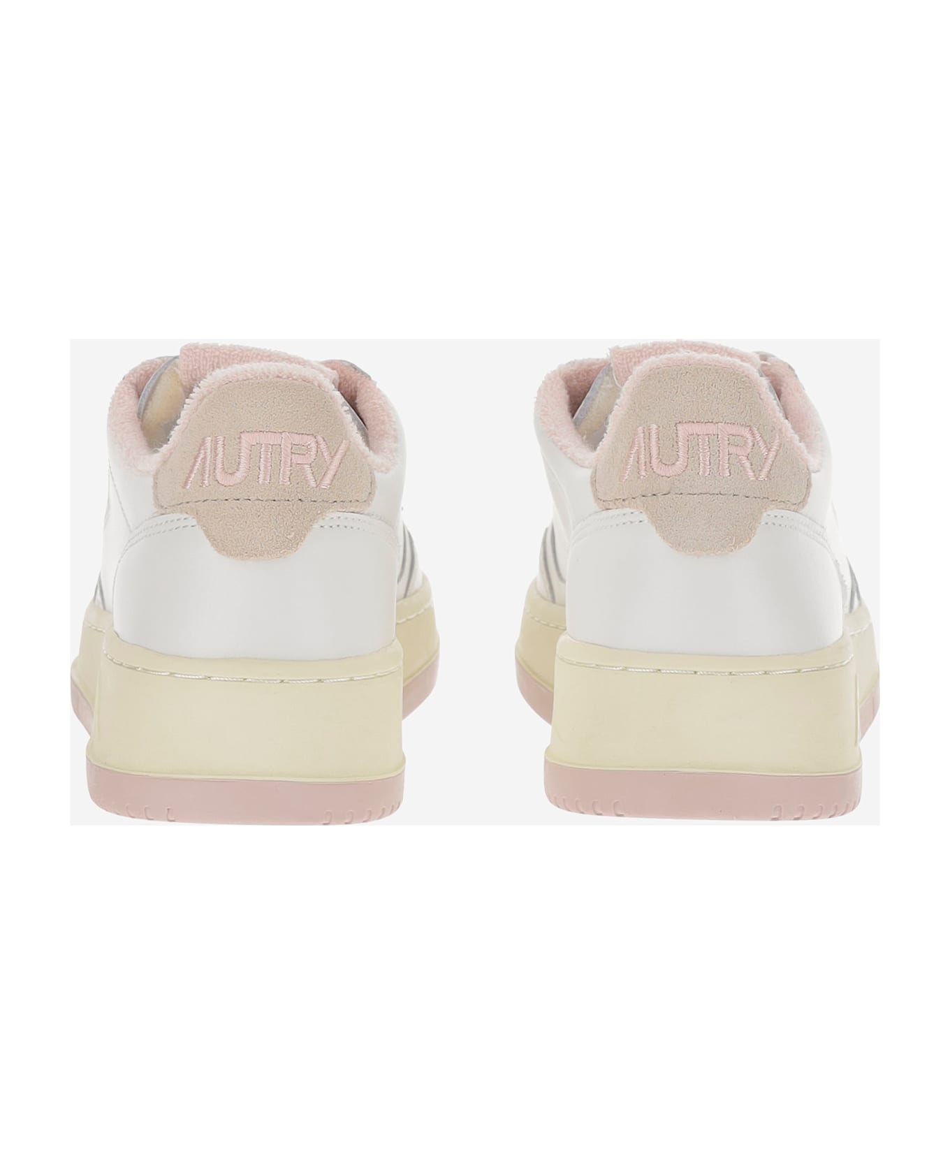 Autry Low Medalist Sneakers - Bianco+cipria