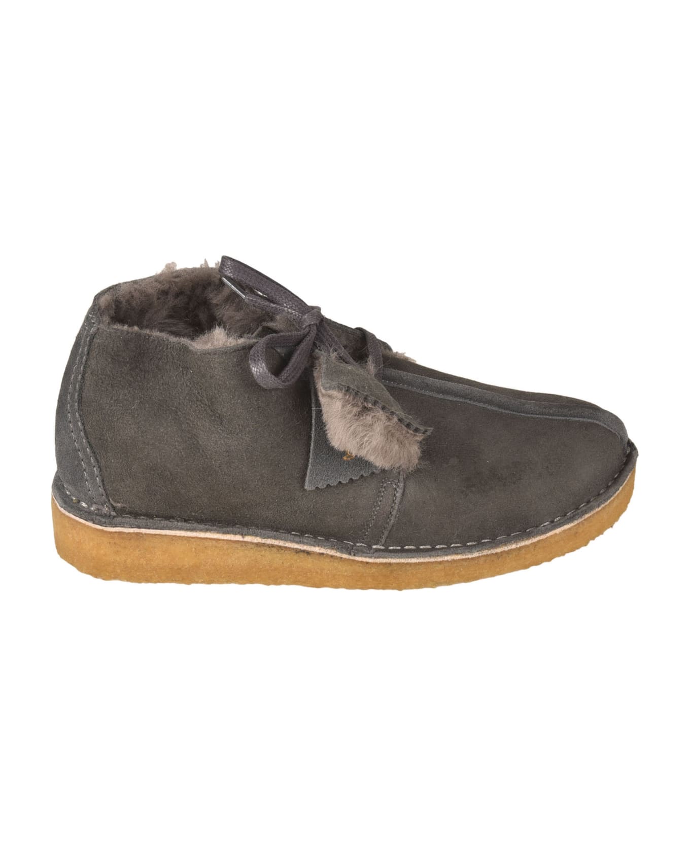 Clarks Furred Inside Boots - Grey