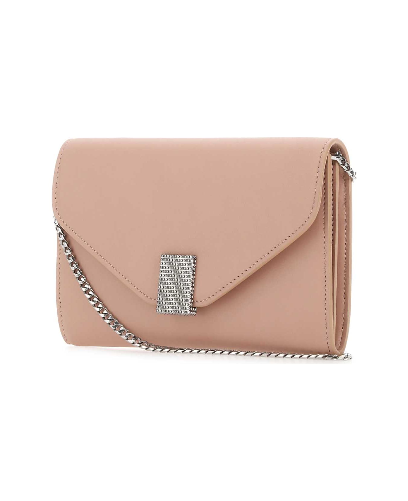 Lanvin Antiqued Pink Leather Concerto Clutch - Pink クラッチバッグ
