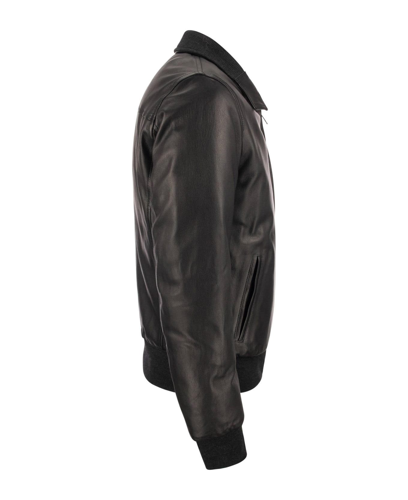 Stewart Colorado - Padded Leather Jacket - Black レザージャケット