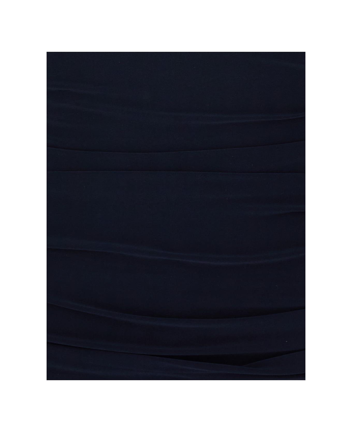 Norma Kamali Sleeveless V Neck Shirred Waist Jumpsuit - Blu