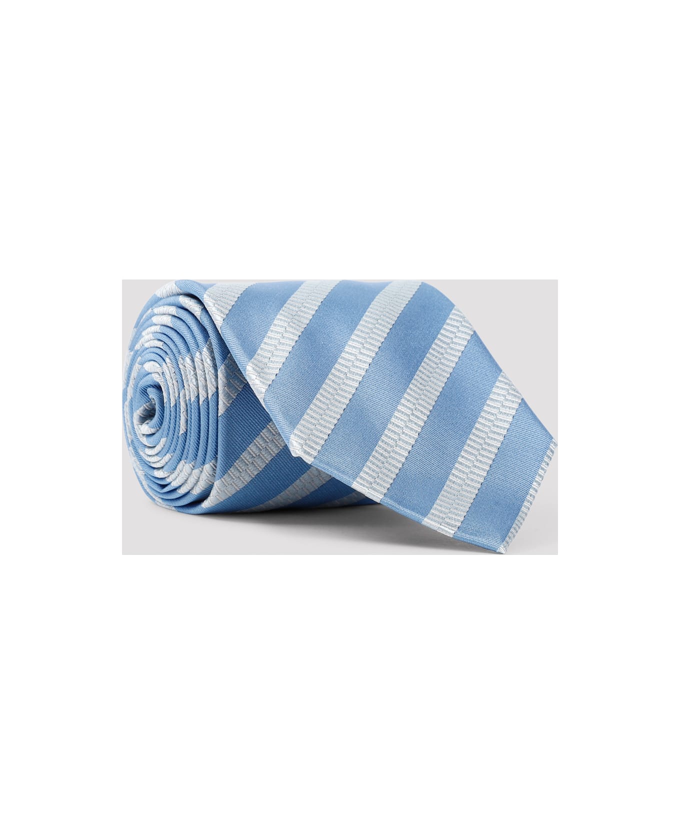 Lanvin Band Tie - Navy Blue Grey