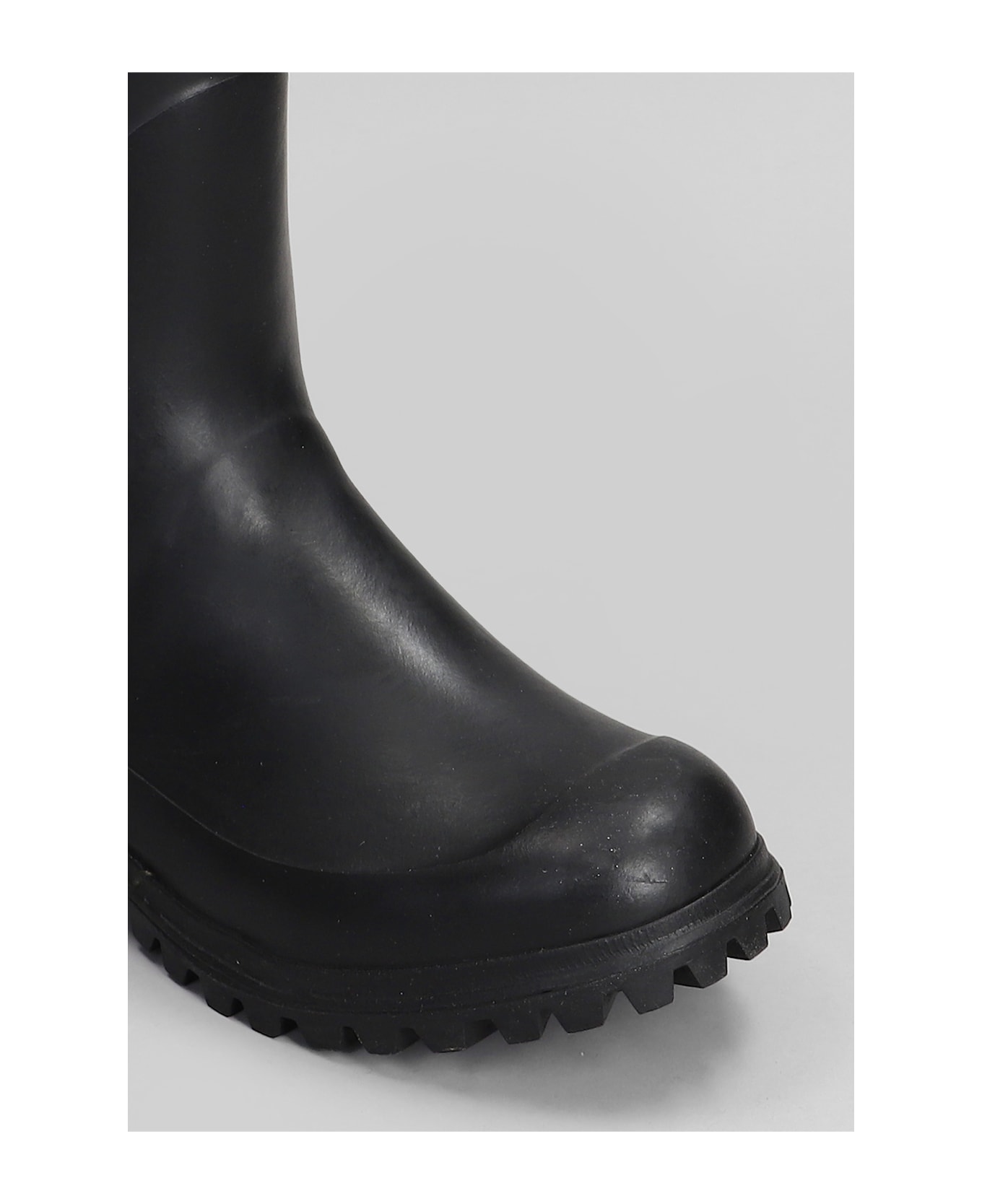 Superga 799 Rubber Boots Low Heels Boots In Black Rubber/plasic - black