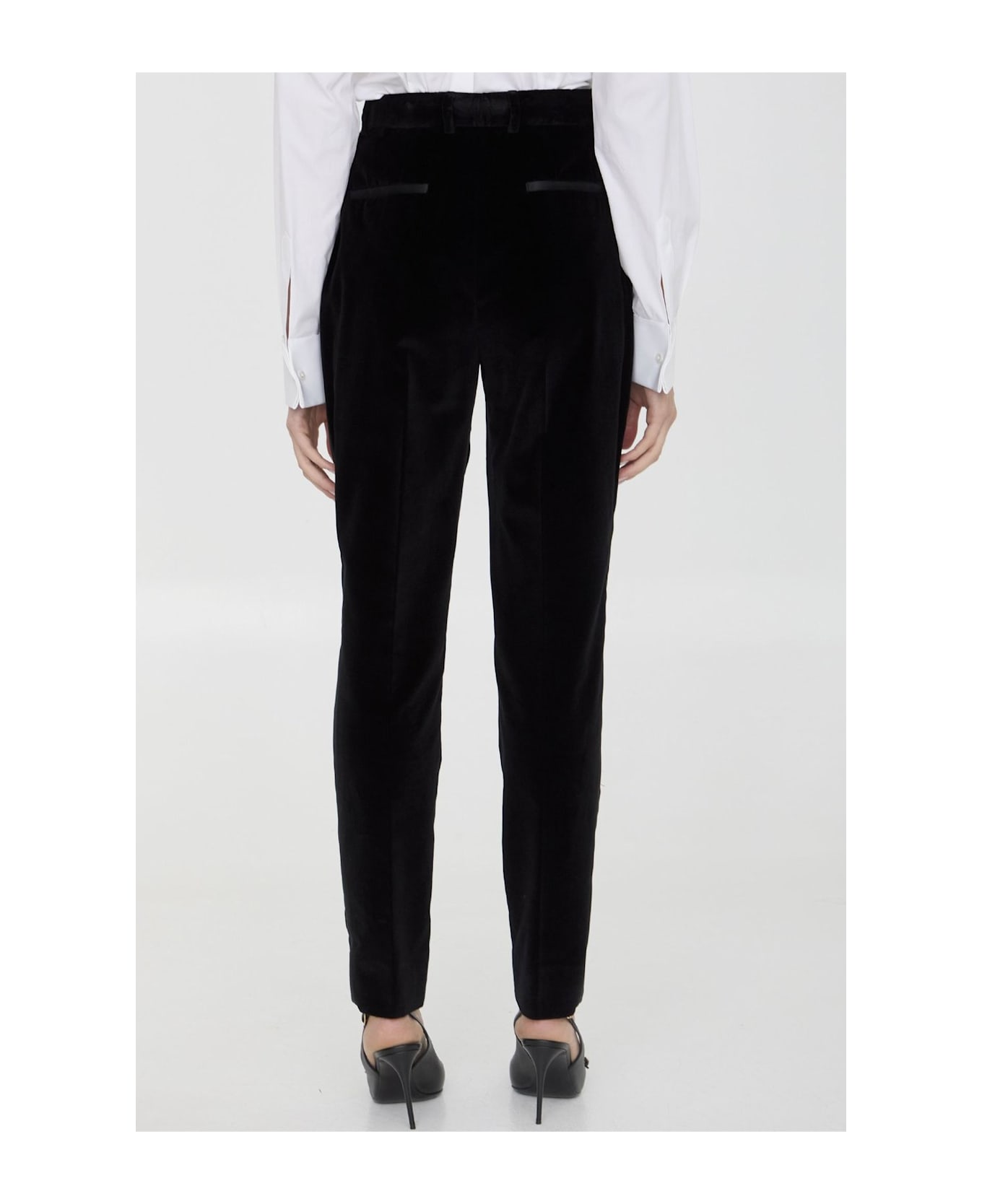 Dolce & Gabbana Tailored Velvet Tuxedo Pants - Nero