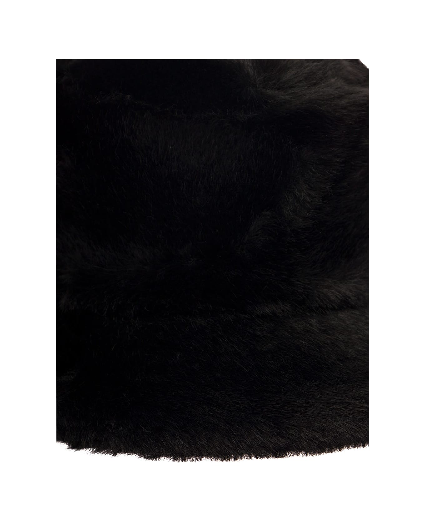 STAND STUDIO 'vera' Black Hat With Low Brim In Faux Fur Woman - Nero