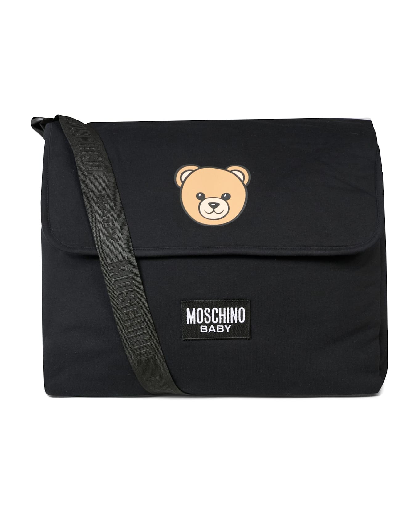 Moschino Black Changing Bag For Babykids With Teddy Bear - Black