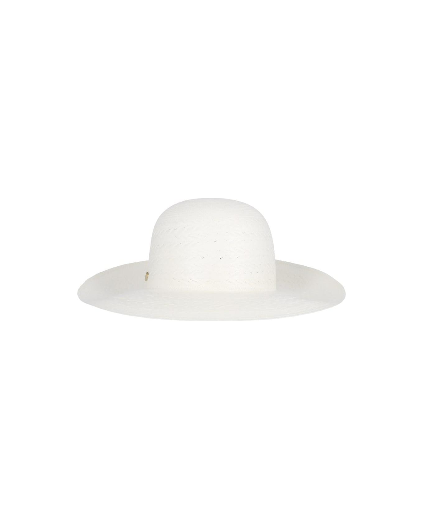 Borsalino Logo Straw Hat - Naturale 帽子