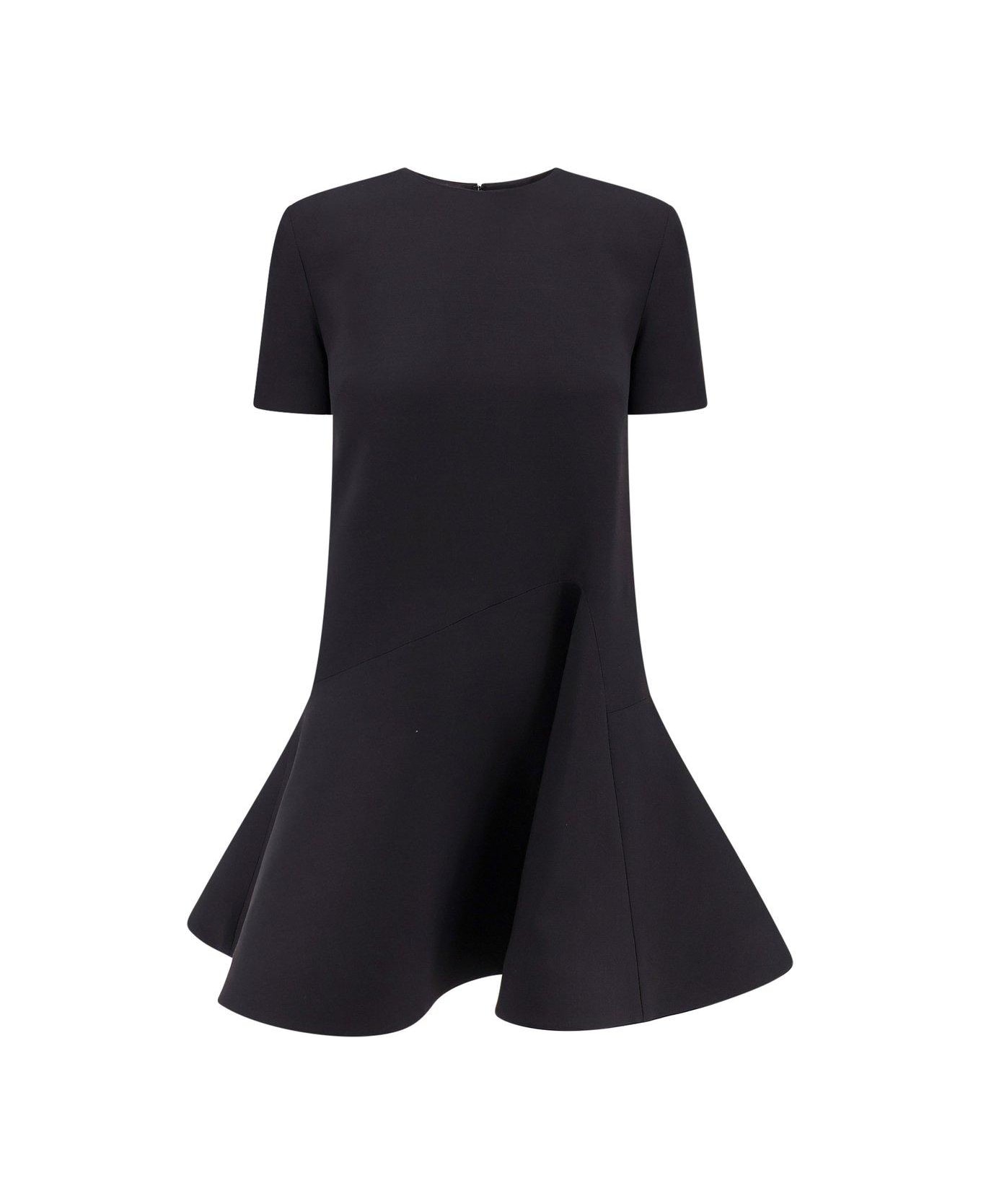 Valentino Garavani Mini Ruffled Skirt Dress - Black