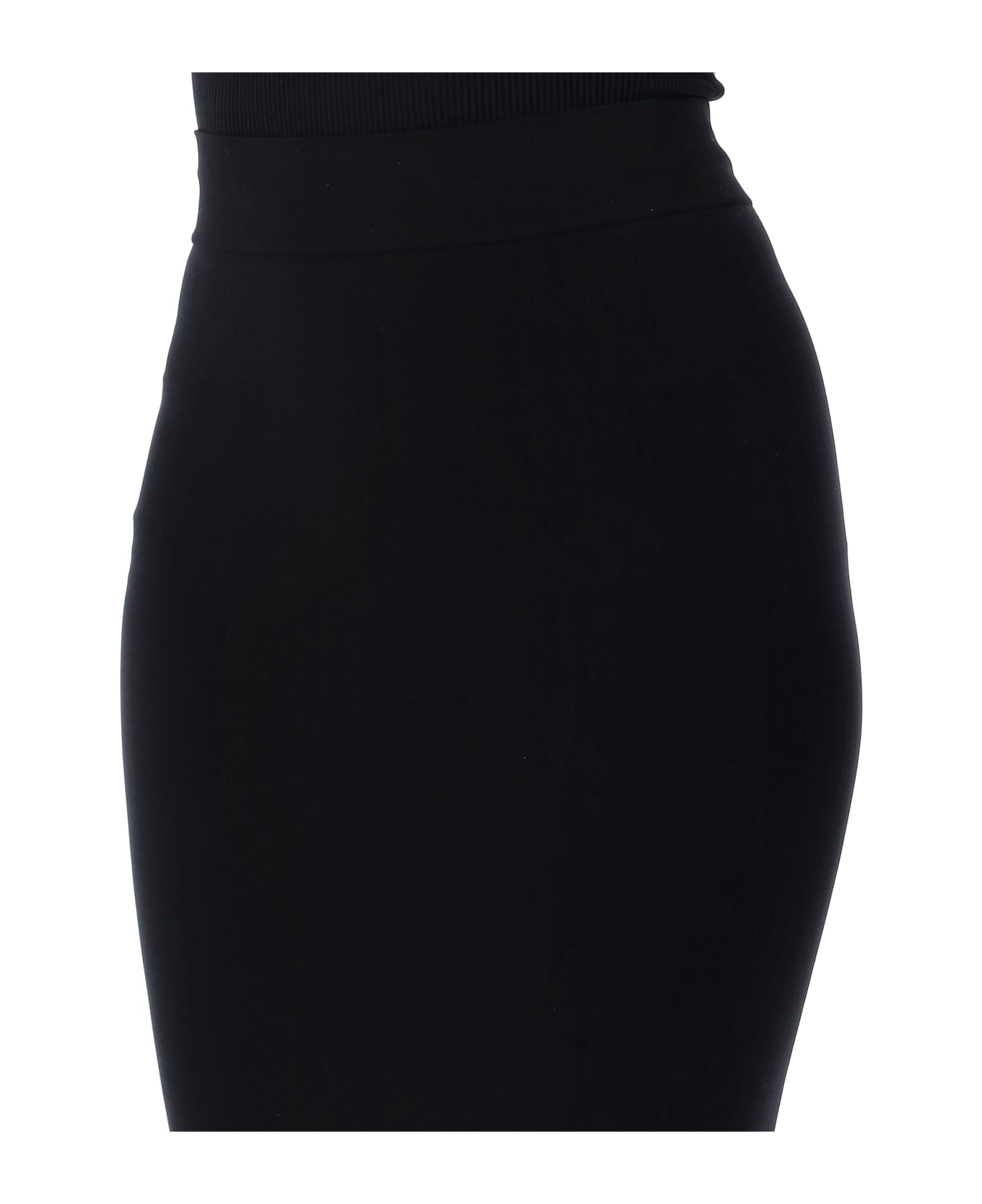 ANDREĀDAMO Sculpting Midi Skirt - BLACK