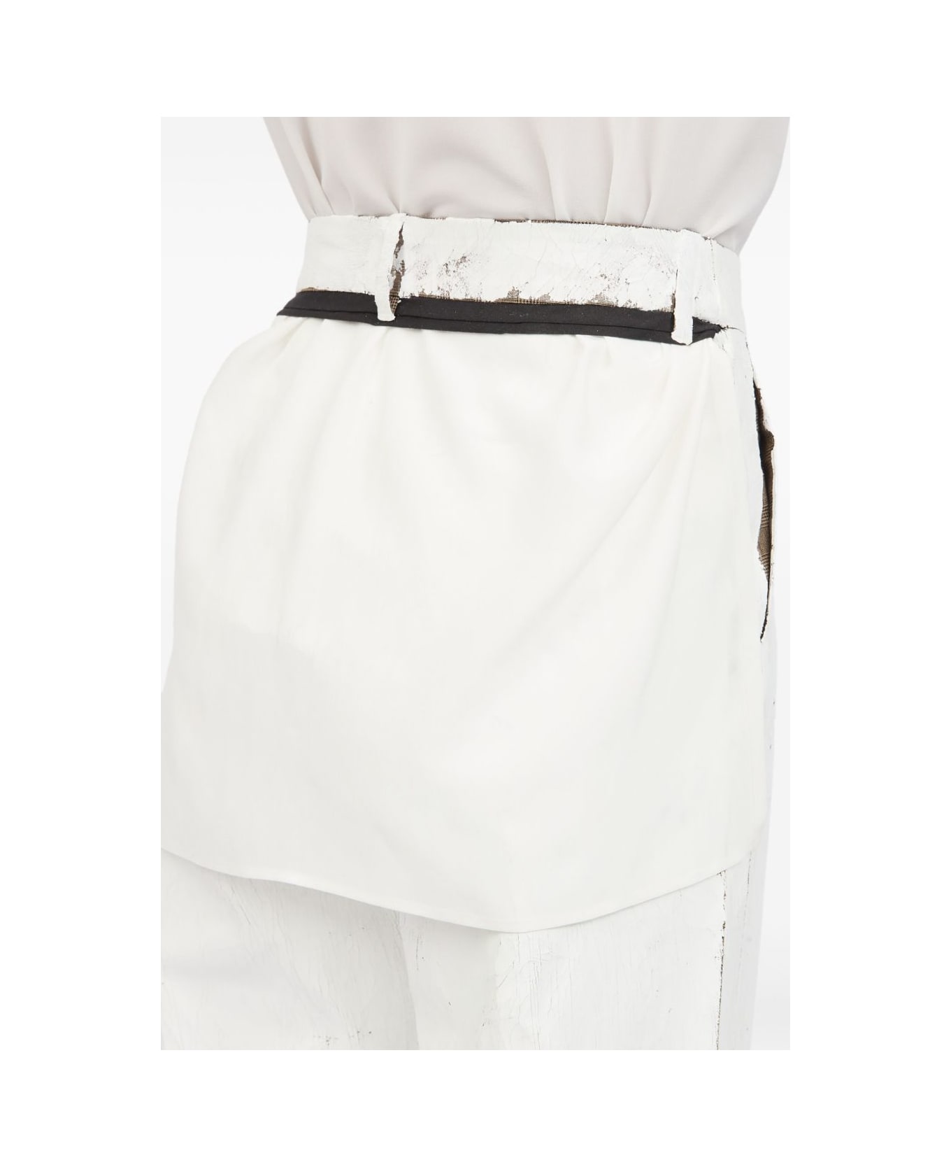 MM6 Maison Margiela Wax Trousers - White