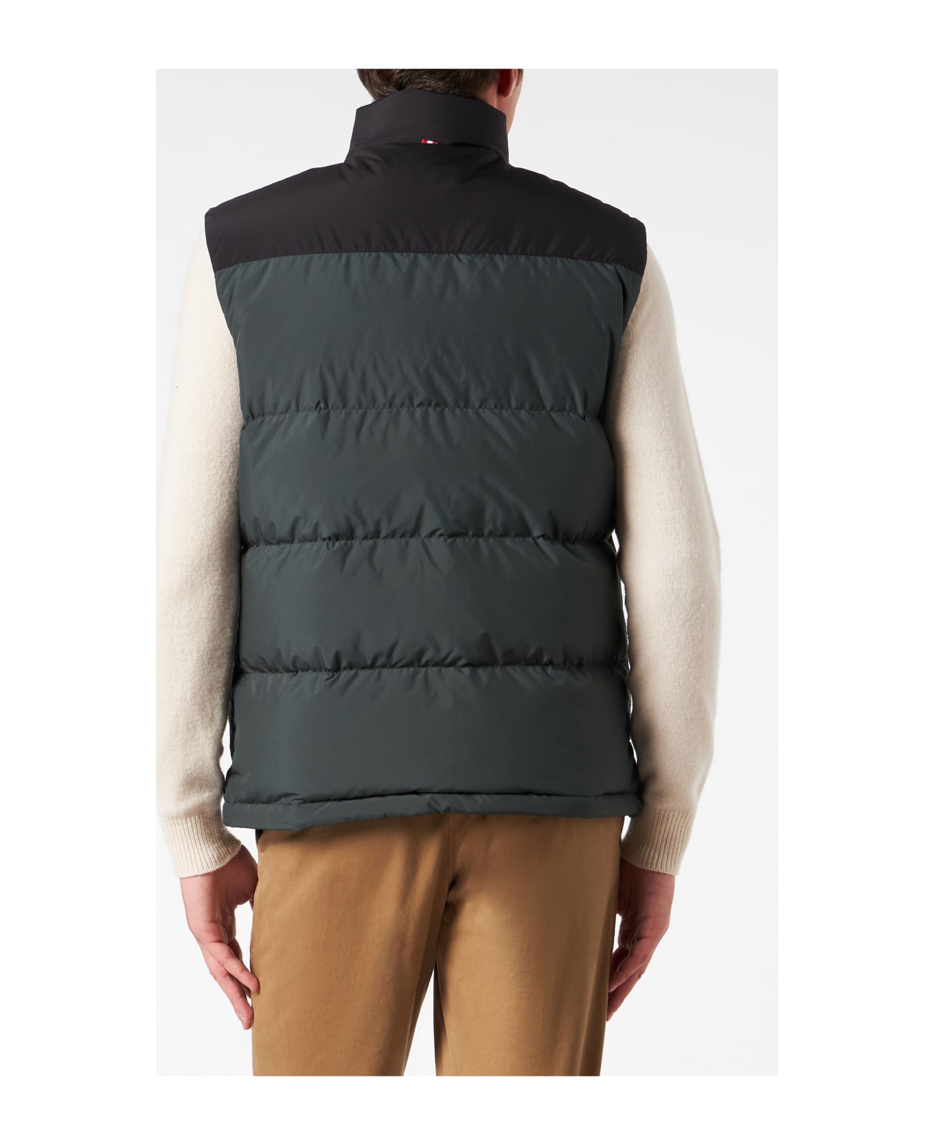 MC2 Saint Barth Man Down Padded Green Vest With Pockets - GREEN