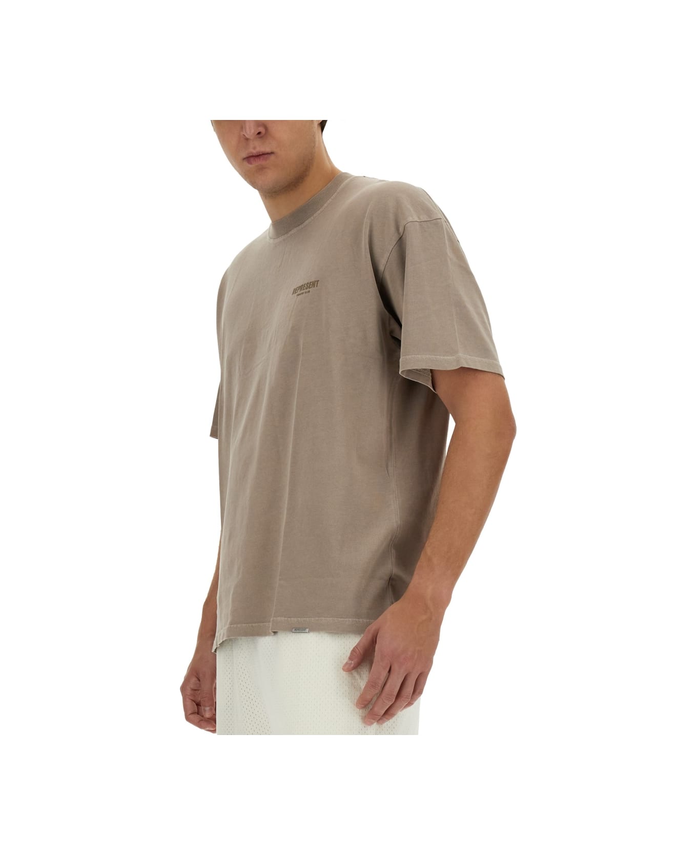 REPRESENT T-shirt With Logo - BEIGE